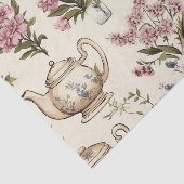 ティーポットと花 薄葉紙 (詳細)