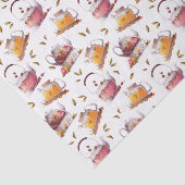 ティーポットと茶離れの水色 薄葉紙 (詳細)