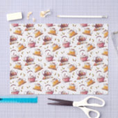 ティーポットと茶離れの水色 薄葉紙 (クラフト)