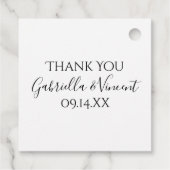 ティーポットに咲くピンクのバラ結婚の花 フェイバータグ (裏面)