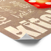 ティーポットのキッチンワードアート ポスター (角)