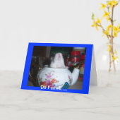 ティーポットのハムスター カード (黄色い花)