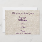 ティーポットのバラ-ティーパーティー招待状 招待状 (裏面)