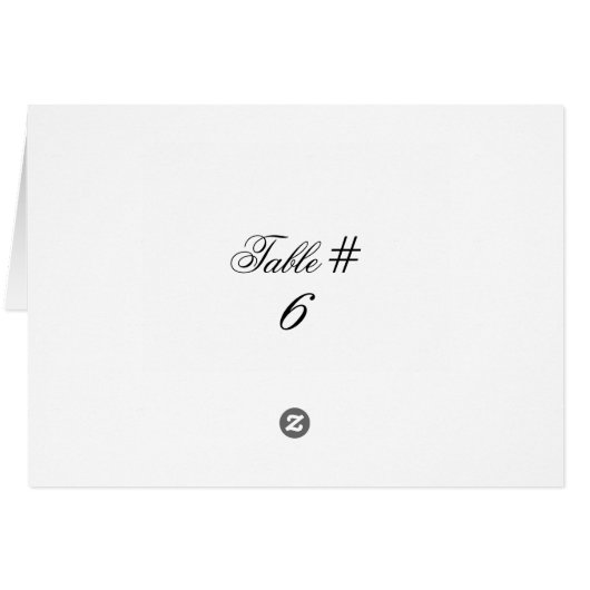 ティーポットのファンタジーのグランジでカスタムなテーブル数カード (裏面横)