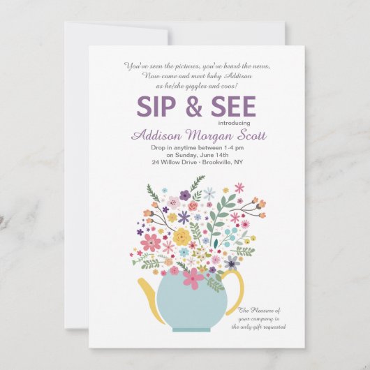 ティーポットの招待状 招待状 (正面)