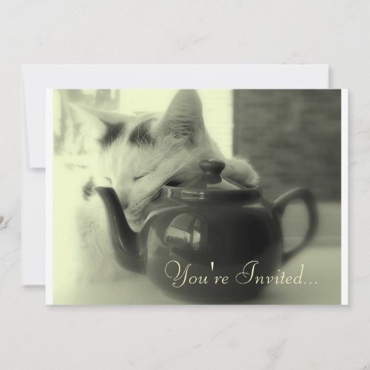 ティーポットの枕 招待状 (正面)