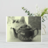 ティーポットの枕 招待状 (スタンド正面)