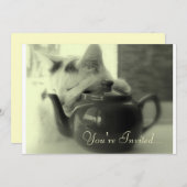 ティーポットの枕 招待状 (正面/裏面)