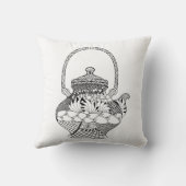 ティーポットの落書き クッション (裏面)