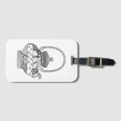 ティーポットの落書き ラゲッジタグ (正面横)