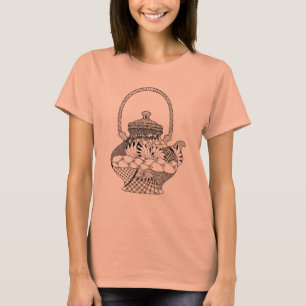 ティーポットの落書き Tシャツ