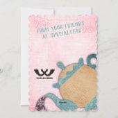 ティーポットの雪片の茶売り手のクリスマスカード シーズンカード (裏面)