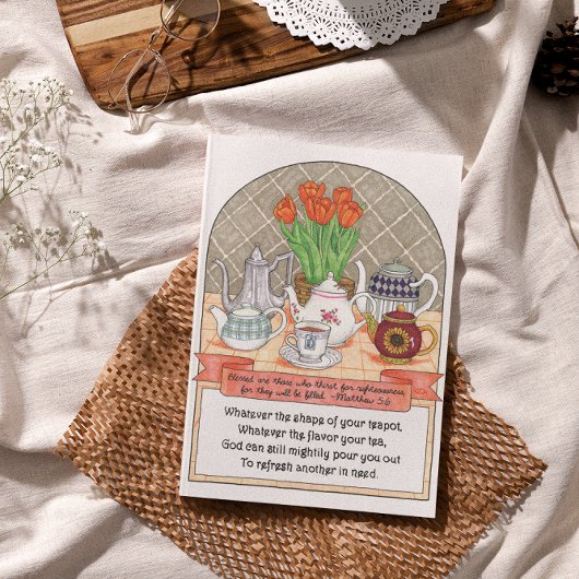 ティーポットはがき感動的の更新 ポストカード