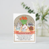 ティーポットはがき感動的の更新 ポストカード (スタンド正面)