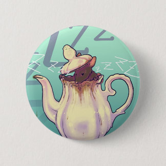 ティーポットを持つドアのマウス 缶バッジ