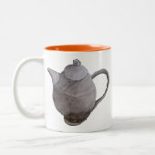 ティーポットアートイラストレーションキッチンアート ツートーンマグカップ (左)