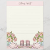 ティーポットイエローピンク名の行文字紙 (正面)