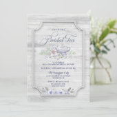 ティーポットウッドブライダルティーブライダルシャワー 招待状 (スタンド正面)
