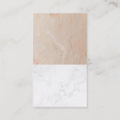 ティーポットグリーンリーフ |クレイのテクスチャ壁の白い大理石 名刺 (裏面)