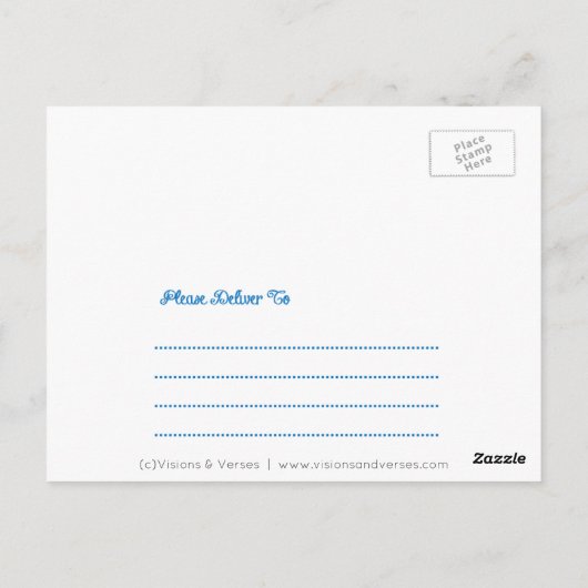 ティーポットグレースと恵み 感動的 ポストカード (裏面)