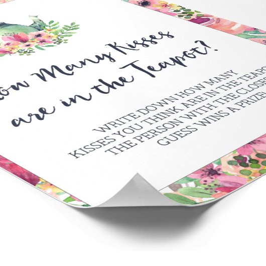 ティーポットゲームのキス（結婚式前のお茶会） ポスター (角)