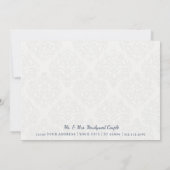 ティーポットサンキューノートダスティブルー赤面ピンクフローラ サンキューカード (裏面)