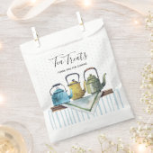 ティーポットズファームハウスデコールヴィンテージウォーターカラーナプキン フェイバーバッグ (クリップ留めされた状態)