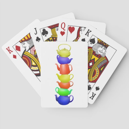 ティーポットタワー色彩の鮮やかパターン トランプ (裏面)