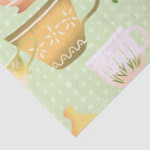 ティーポットティーカップズグリーン 薄葉紙 (詳細)