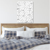 ティーポットドードル6 キャンバスプリント (インサイチュ (寝室))