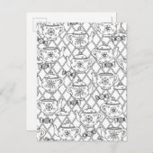 ティーポットドードル ポストカード (正面/裏面)