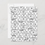 ティーポットドードル ポストカード (正面/裏面)