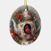 ティーポットバードハウス（鳥）ショウジョウコウカンチョウ5 セラミックオーナメント (右)