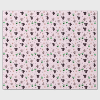 ティーポットパターンwraping紙 ラッピングペーパー