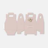 ティーポットパーティーピンクフローラ蝶ブライダルシャワー フェイバーボックス (折り畳みなし)