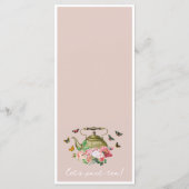 ティーポットパーティーピンクフローラ蝶ブライダルシャワー メニュー (裏面)