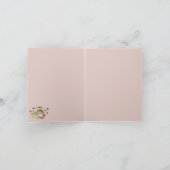 ティーポットパーティーピンクフローラ&蝶モノグラム カード (内部)