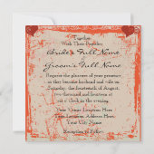 ティーポットファンタジーグランジスクエア結婚式招待状 招待状 (裏面)