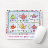 ティーポットフラワーサンプラーカモミールのマウスパッド マウスパッド (マウス)