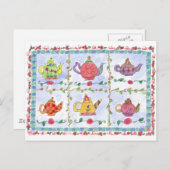 ティーポットフラワーサンプラー ポストカード (正面/裏面)