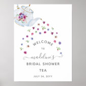 ティーポットフローラブライダルシャワーティーパーティーへようこそ ポスター (正面)