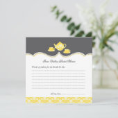 ティーポットブライダルシャワーアドバイスカード アドバイスカード (スタンド正面)