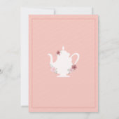 ティーポットブライダルシャワーアフタヌーンティーパーティーブランチ 招待状 (裏面)