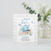 ティーポットブライダルシャワーティータイムアフタヌーンティー招待状 (スタンド正面)