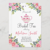 ティーポットブライダルシャワーティーパーティの招待状 招待状 (正面/裏面)