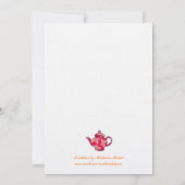 ティーポットブライダルシャワー招待 招待状 (裏面)