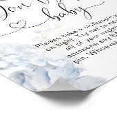 ティーポットブルーアジサイ言わないベビーゲーム ポスター (角)