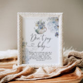 ティーポットブルーアジサイ言わないベビーゲーム ポスター