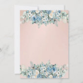 ティーポットブルーベリーフローラベビーシャワー 招待状 (裏面)