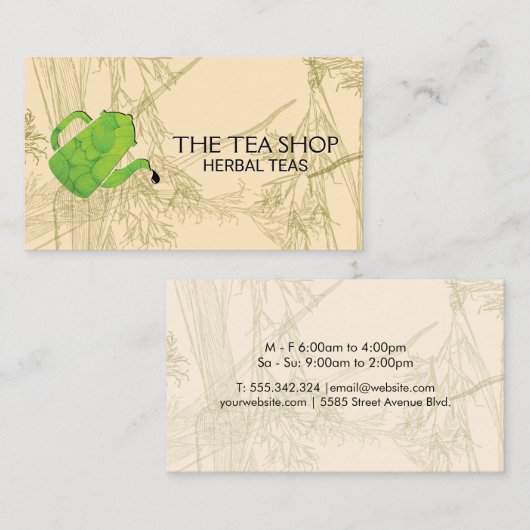 ティーポットポア | ハーブプラントミニ名刺 名刺 (正面/裏面)